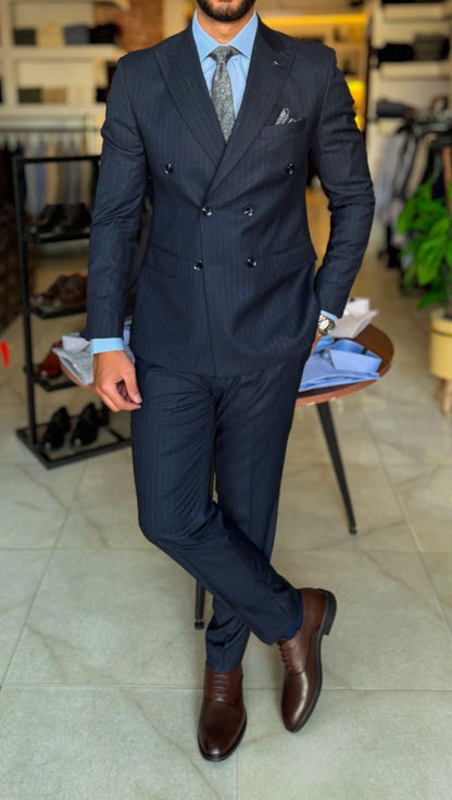 Double-Breasted Suit - Navy