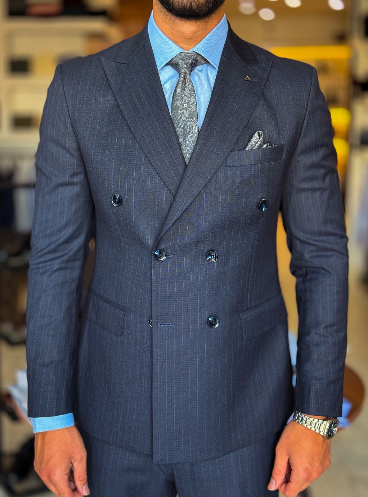Double-Breasted Suit - Navy