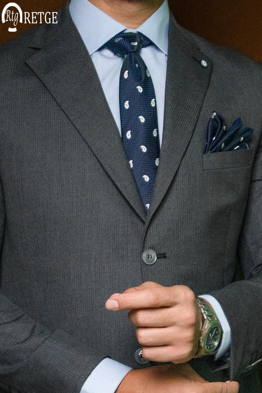 Striped Suit- Gray