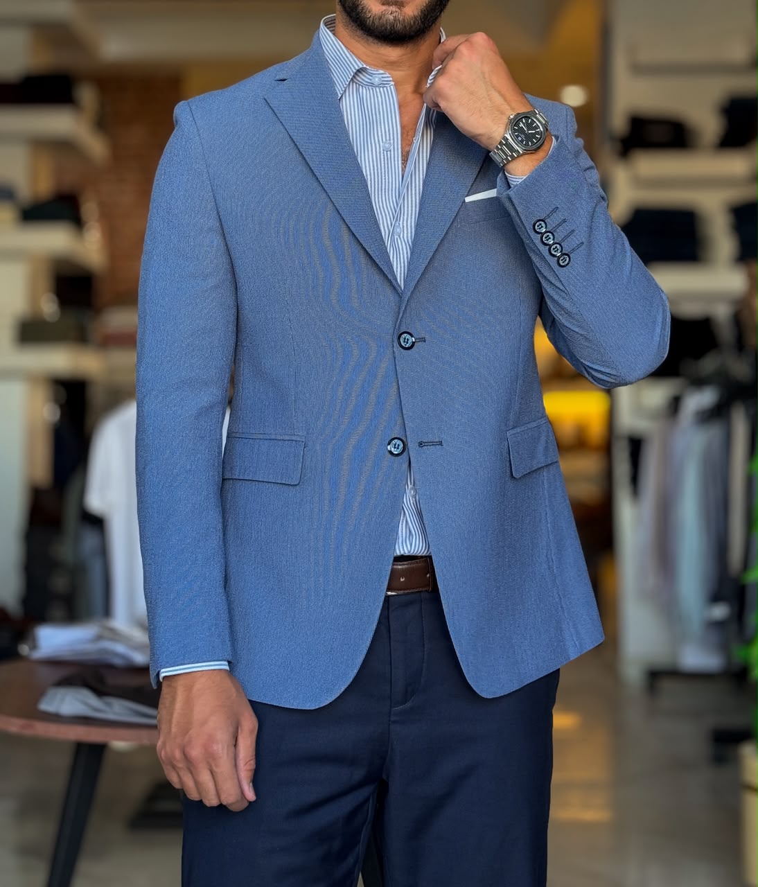 Lycra Blazer-blue