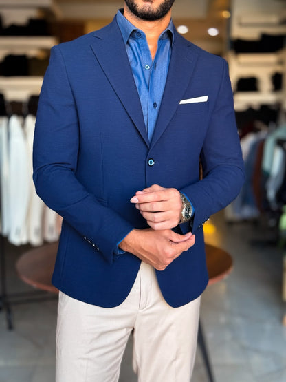 Lycra Blazer- Navy