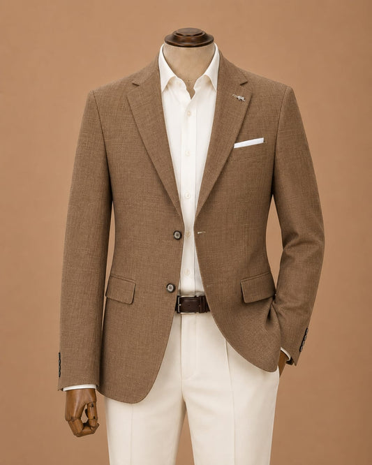 Lycra Blazer- Cafe