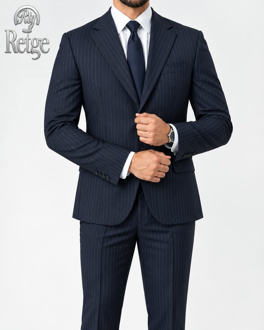 Striped Suit-navy