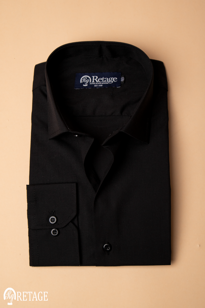 Cotton Shirt - Black