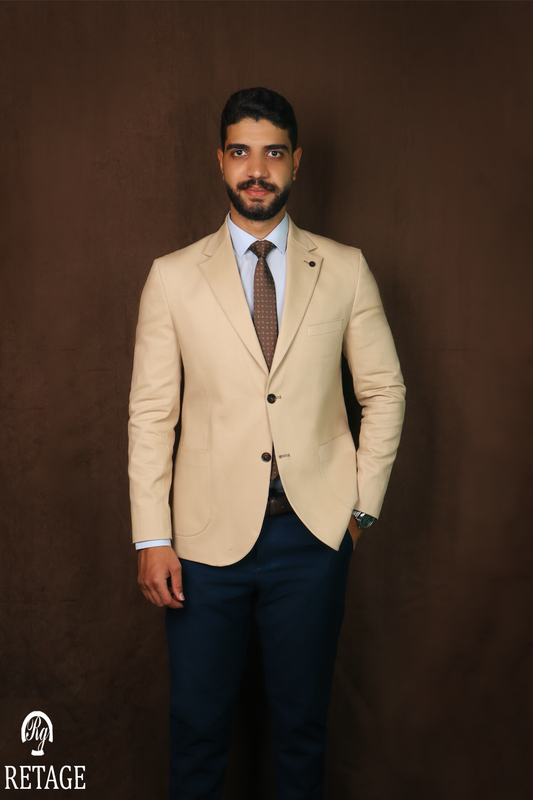 Gabardine Blazer-Beige
